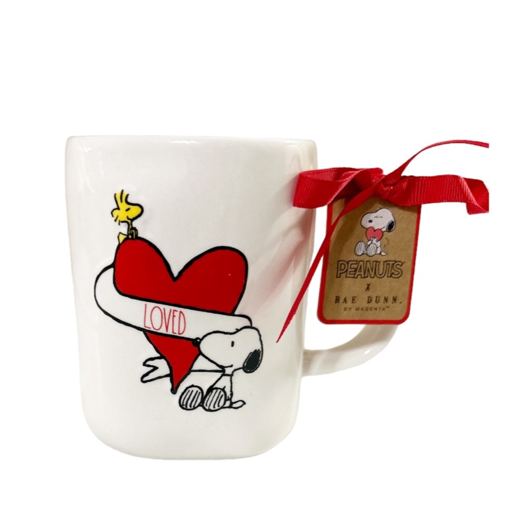 NEW Rae Dunn/Peanuts LOVED Valentine’s Day Snoopy Mug ♥️♥️♥️